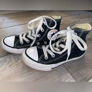 Converse Black High Tops Shoes Sneakers Kids Size 11